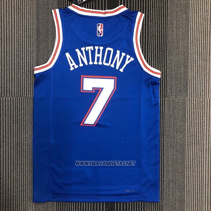Camiseta New York Knicks Carmelo Anthony NO 7 Statement 2020-21 Azul